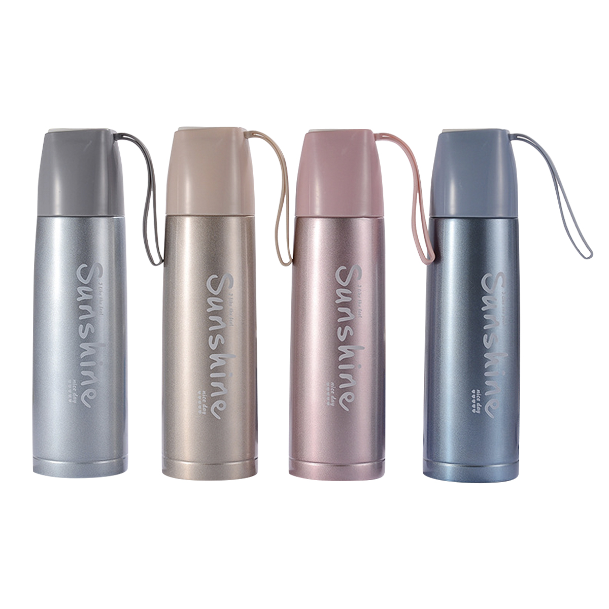 Stainless Steel Flask with Squarish Lid (500ml)